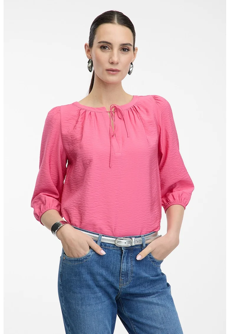 Bluza cu maneci 3/4, Roz