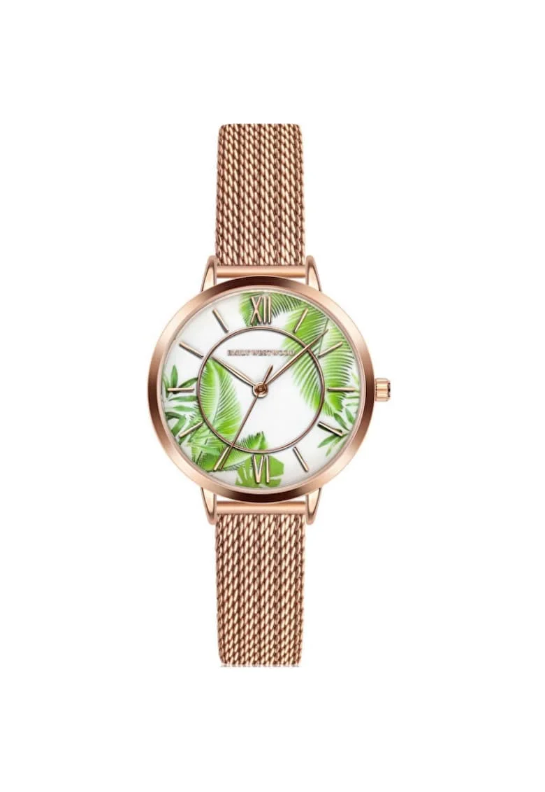 Ceas de mana pentru femei,  bratara mesh, 34mm, auriu