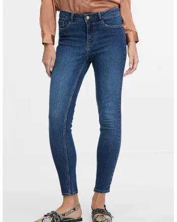 Blugi crop skinny, Bleumarin