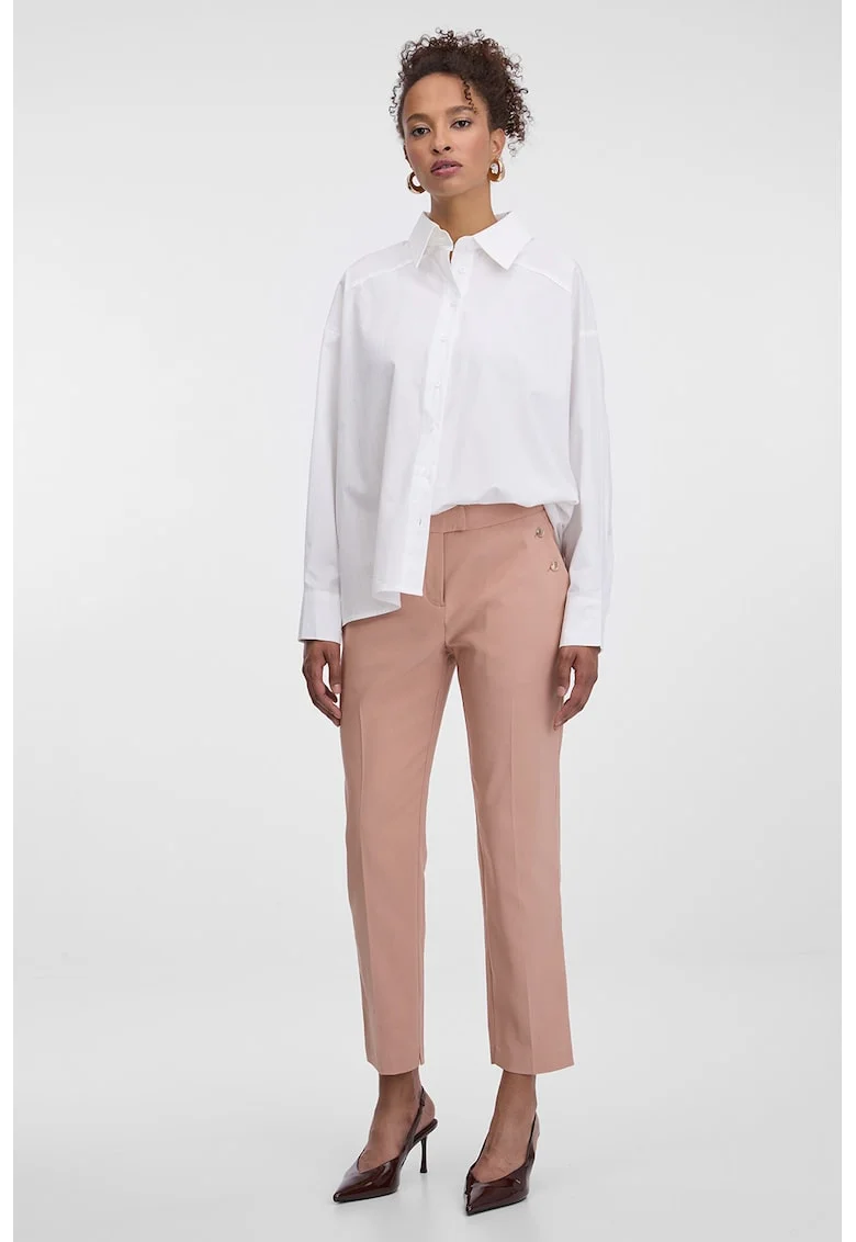 Pantaloni chino crop, Roz somon
