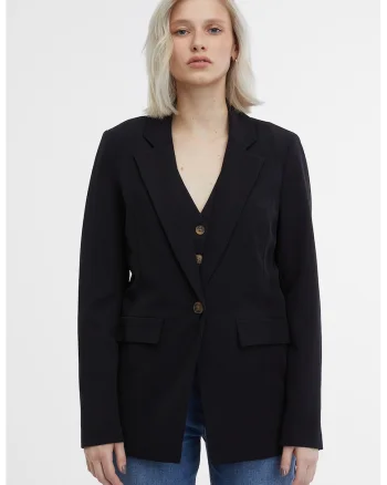 Sacou cu buzunare cu clapa, Negru