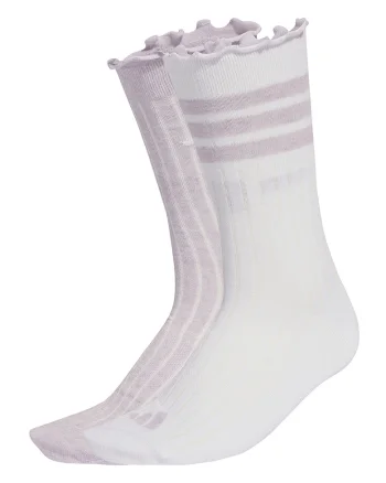 Set de sosete lungi unisex Glow - 2 perechi, Alb murdar/Liliac prafuit