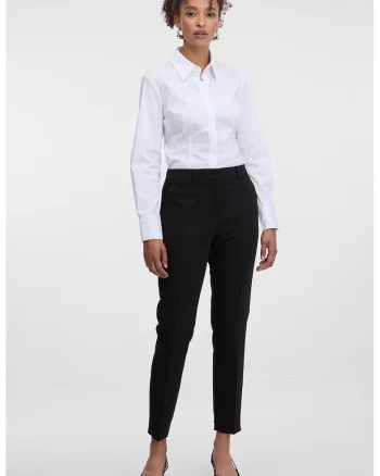 Pantaloni crop cambrati, Negru