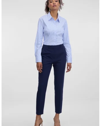 Pantaloni crop cambrati, Bleumarin