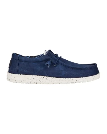 Mocasini cu sireturi de ajustare Wally, Bleumarin