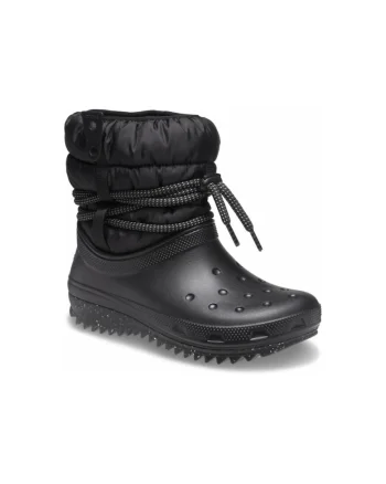 Cizme de zapada izolate de iarna Copii,  Classic Neo Puff Luxe, Negru,