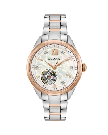 Ceas dama  98P170 Automatic Argintiu, Rose gold