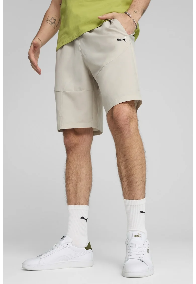 Pantaloni scurti cu buzunare laterale, Gri deschis