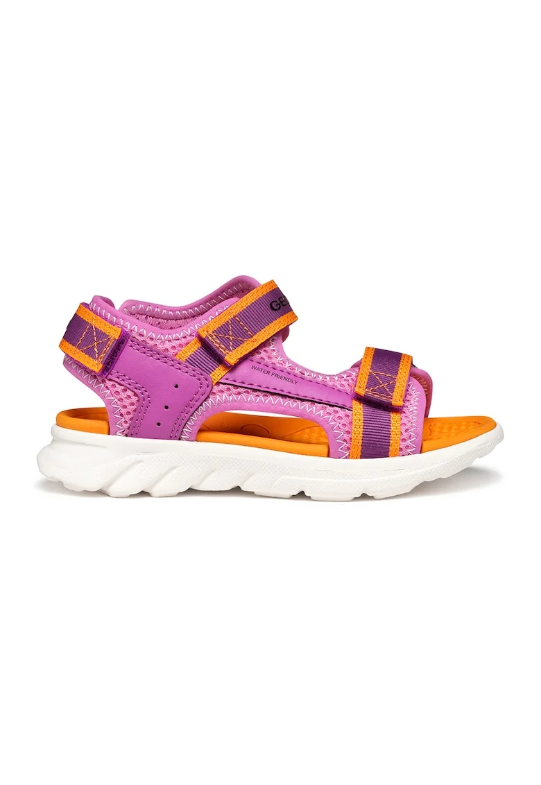 Sandale rezistente la apa cu velcro Airadyum, Portocaliu/Fucsia