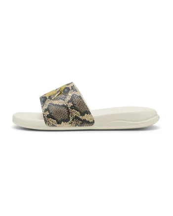 Papuci Popcat 20 Snake Chic, Auriu/Negru/Bej