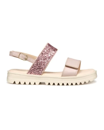 Sandale flatform cu catarama, Maro taupe deschis/Roz