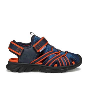 Sandale fisherman cu velcro Airadyum, Rosu/Bleumarin