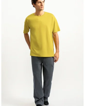 Tricou lejer unisex cu maneci cazute, Verde masliniu