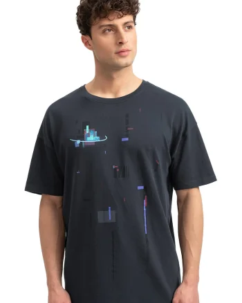 Tricou unisex de bumbac, Albastru pastel/Albastru ultramarin
