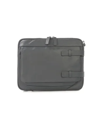 Geanta messenger unisex din piele cu fermoar, Grayed Jade