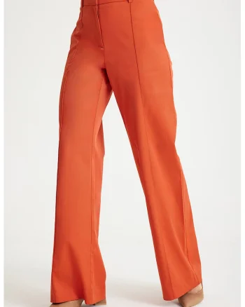 Pantaloni largi dama  Poliester Portocaliu, Portocaliu