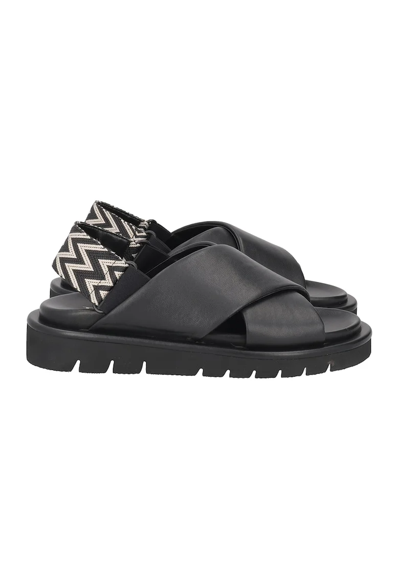 Sandale din piele Summerlyn, Negru/Alb murdar