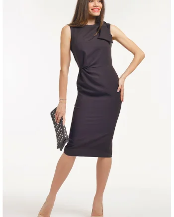 Rochie creion fara maneci, Negru
