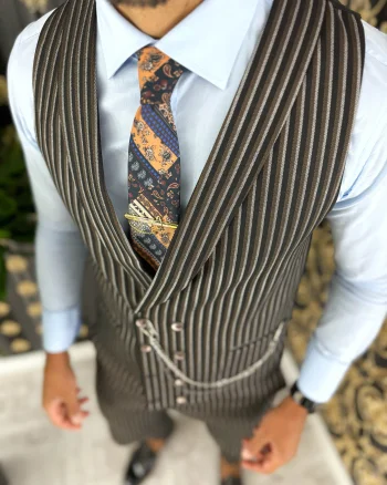 Vesta barbati eleganta slim fit bleumarin 12788