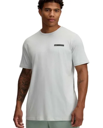 Tricou relaxed fit cu logo discret, Verde pal