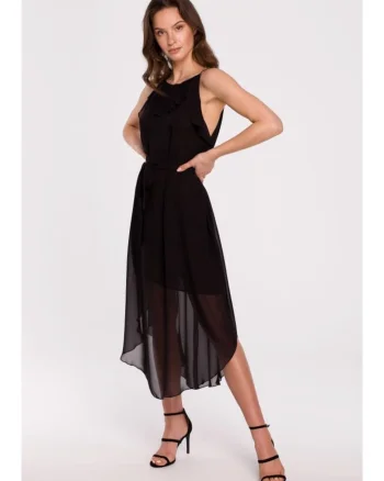 Rochie legata in jurul gatului - negru, Negru