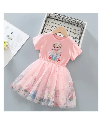 Rochita Roz Fetite cu Printese Livia, Roz