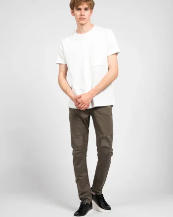 Pantaloni slim fit cu talie medie,