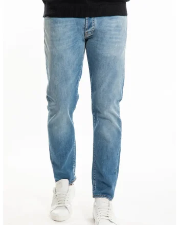 Blugi slim fit cu nasturi Essential,