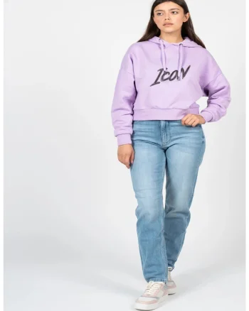 Blugi regular fit cu talie inalta,