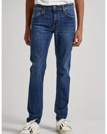 Blugi skinny cu talie medie Finsbury, Albastru inchis