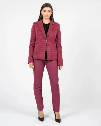 Sacou slim fit in carouri,