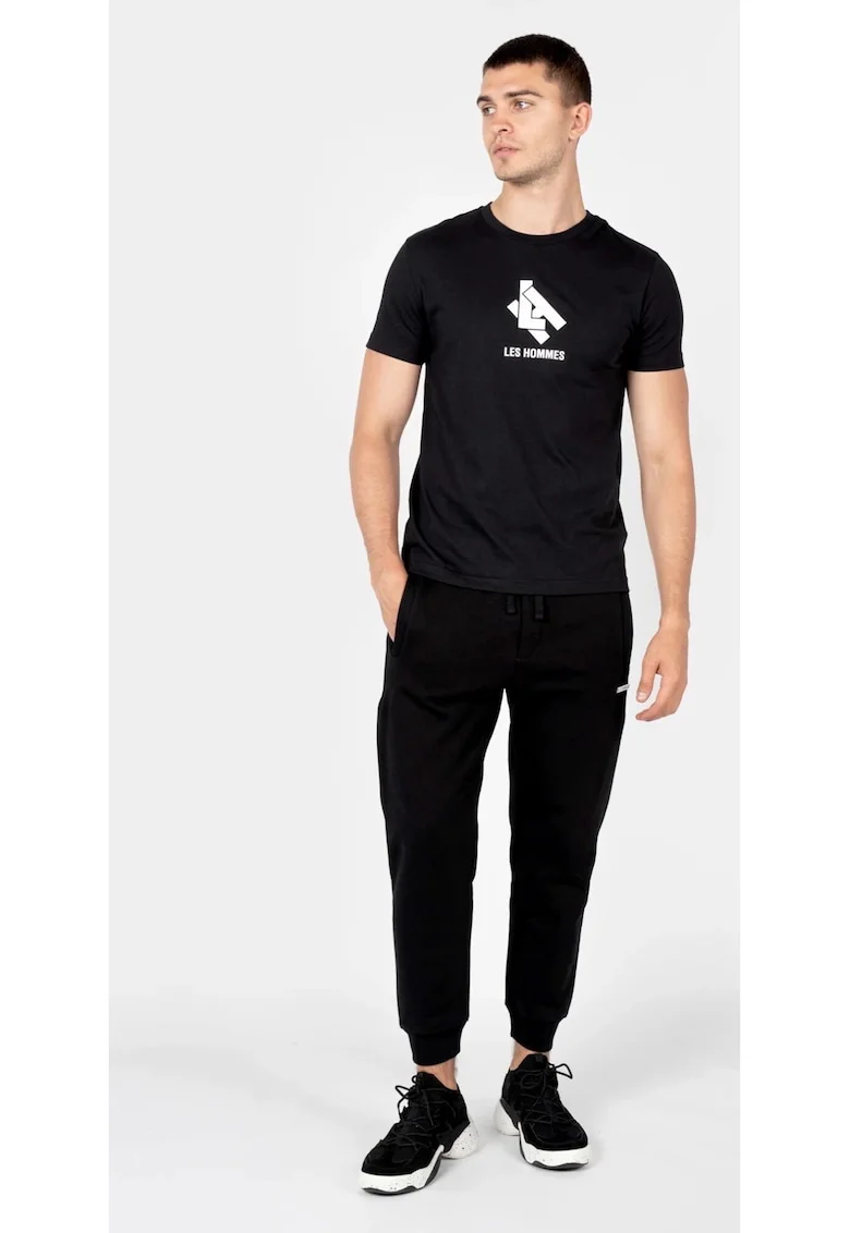 Tricou cu logo contrastant,