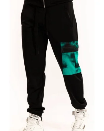 Pantaloni de trening cu buzunar contrastant,