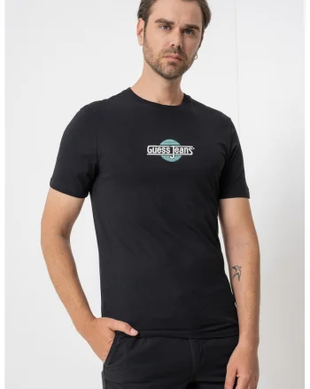 Tricou regular fit cu decolteu la baza gatului, Alb/Negru/Albastru deschis