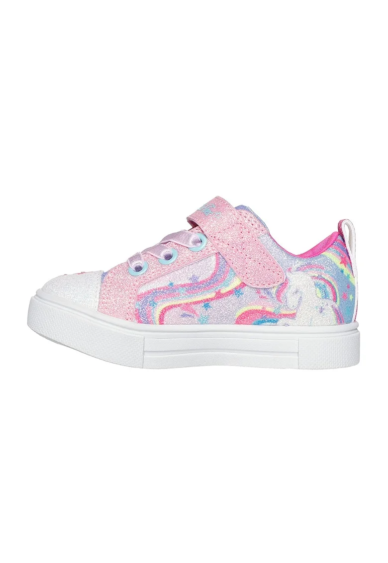 Pantofi stralucitori cu velcro si lumini Twinkle Sparks, Roz