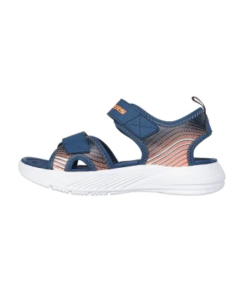 Sandale cu velcro Microspec, Portocaliu/Albastru inchis