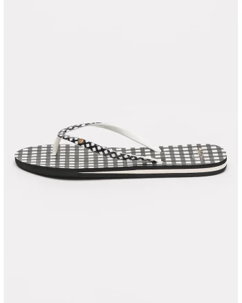 Papuci flip-flop cu talpa cu imprimeu Portofino, Negru/Alb murdar