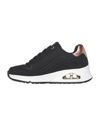 Pantofi sport de piele ecologica cu fermoar Uno Gen1, Negru