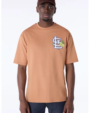 Tricou de bumbac cu imprimeu logo, Alb/Portocaliu persan