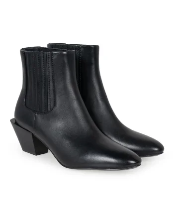 Botine chelsea din piele D-Texanne cu toc cubanez,