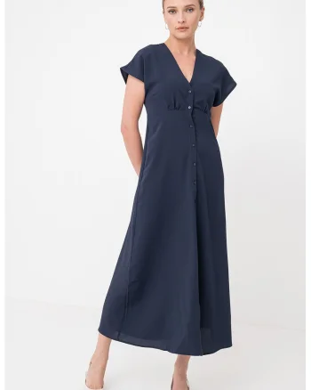 Rochie-camasa maxi, Bleumarin