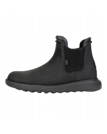 Ghete Chelsea de piele naturala pentru Barbati,  Branson Classic, Negru, Negru