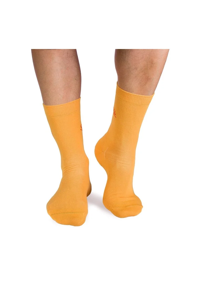 Sosete bumbac organic 98% bumbac Galben