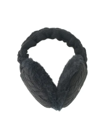 Protectii pentru urechi tricotate ajutabile Monique, Negru
