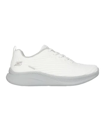 Pantofi sport din plasa tricotata Bobs Moda, Gri deschis/Alb murdar
