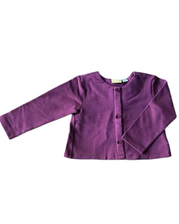 Pulover pentru copii  bumbac/elastan, croiala clasica, maneci lungi, mov