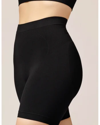 Colanti scurti modelatori cu talie inalta, Negru