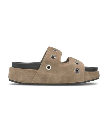 Papuci de piele intoarsa, Maro taupe