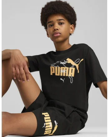 Tricou cambrat cu logo, Negru/Portocaliu pal