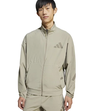 Bluza de trening cu fermoar si buzunare laterale, Grej
